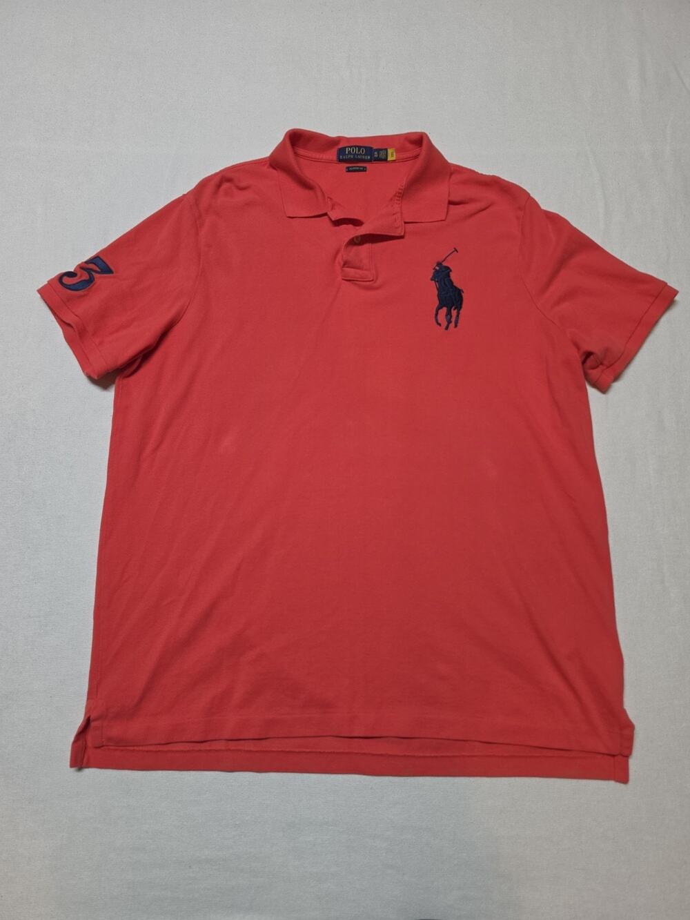 Polo Ralph Lauren Men’s XL Red Classic Fit Big Pony #3 Polo Shirt